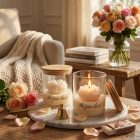 Rózsa kert illatgyertya